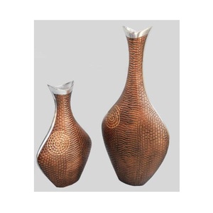 Modern Gold Antique Metal Fancy Aluminum Decoration Designer Luxury <b>Unique</b> Beaded Serving Table Decorating Flower <b>Vase</b> - Product Image 4