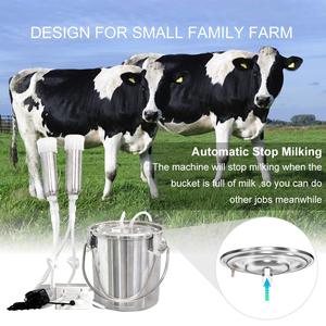 Machine à traire les vaches portable à double seau en acier inoxydable avec tension 110-240V et garantie de 3 ans - Product Image 3
