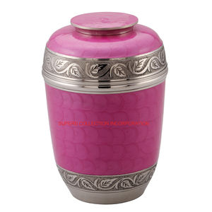 โกศใส่ศพสำหรับผู้ใหญ่ทำด้วยมือไข่มุกสีชมพูทำด้วยมือแบบยุโรปขายส่งและซัพพลายเออร์ - Product Image 1