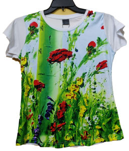 Camiseta estampada con cuello redondo de alta calidad para mujer, recién llegado, estilo informal de moda, tejido, orientado a la exportación de Bangladesh - Product Image 1