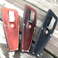 Étui à pinces pour utilisation polyvalente et en extérieur OEM fabriqué en usine en cuir à grain riche marron/noir 100 pièces AL-393 taille personnalisée PK