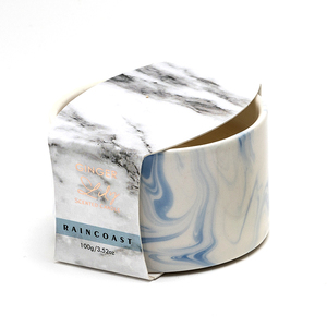 RAINCOAST Bougie parfumée en marbre de soja de luxe 100G 4 couleurs Mini pot à bougie en cire de soja en gros pour les occasions de mariage et de Noë<span class=keywords><strong>l</strong></span> - Product Image 2