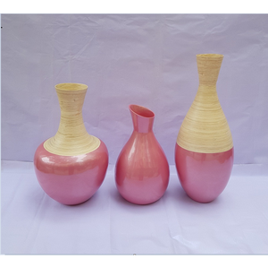 <b>Home</b> <b>Decoration</b> Bamboo Lacquered Vase Manufactured in Vietnam for Sale Cheap Price FOB Ho Chi Minh Port Customized Packing - Product Image 3