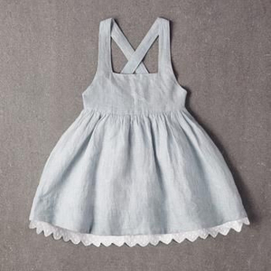 TRENDY--BEAUTIFUL---STYLISH coton bébé robe avec dentelle frontière robe & son personnaliser dans n'importe quelle taille et couleur @ 2021 - Product Image 1