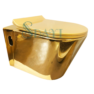 <span class=keywords><strong>WC</strong></span> moderne SDAYI avec réservoir <span class=keywords><strong>d</strong></span>'<span class=keywords><strong>eau</strong></span> caché, siège de toilette bidet doré, montage mural, siphon en P, <span class=keywords><strong>cuvette</strong></span> de toilette murale dorée, prix - Product Image 6