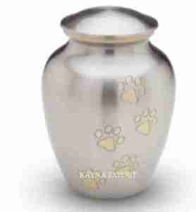 Urne funéraire en étain pour animaux de compagnie, qualité supérieure, gravée patte de chat noir, fournitures funéraires pour animaux de compagnie, urne premium - Product Image 4