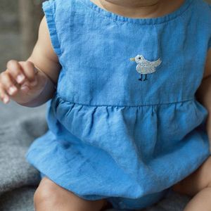 Elegante de verano-suave-a la moda-Confort-bonito-traje de salto para bebé niña con un hermoso bordado-2020. - Product Image 1