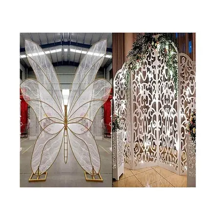 Greatest Quality Metal Backdrop For Wedding Stage Pure Iron Butterfly Backdrop At Attractive Price