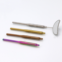 Miroir à cils de qualité supérieure, forme demi-lune, poignée confortable, outils d'extension de cils, couleur personnalisée, acier inoxydable sans rouille, sur mesure