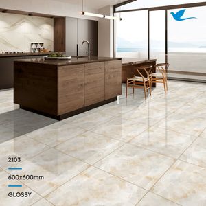 Baldosa de porcelana pulida para proyector, baldosa de porcelana grande Mable, color marrón, más vendida en la india, 600x600, 600x1200 - Product Image 3