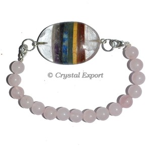 Get Online Engraved Chakra Heart <b>Bracelets</b> : Engraved Chakra Heart <b>Bracelets</b> for Sale - Product Image 1