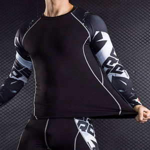 Quick Dry Four-Way Stretch Breathable Eco-Friendly Athletic Compression Tight <b>Base</b> <b>Layer</b> Long Sleeve Shirts Tight Trouser Gym - Product Image 5