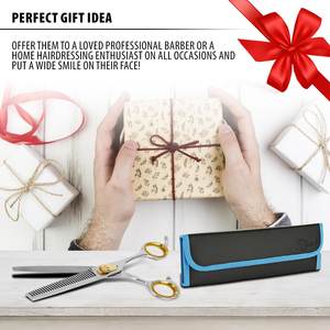 กรรไกรซอยผมระดับมืออาชีพขนาด 6.5 นิ้ว พร้อมใบมีดคม ปรับระดับได้ด้วยสกรู และที่พักนิ้วสำหรับซอยและไล่ระดับผม - Product Image 4