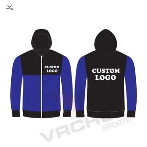 Sweat à capuche zippé personnalisé avec logo brodé tissage tricoté en polyester durable et anti-rides - Product Image 2