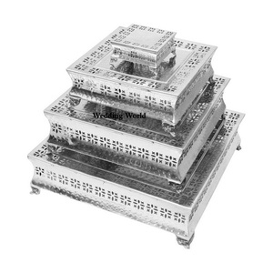 แท่นวางเค้กโลหะสำหรับตกแต่งห้องครัวแท่นวางเค้กดีไซน์เนอร์แบบแฮนด์เมดรูปทรงออกแบบได้เอง - Product Image 5