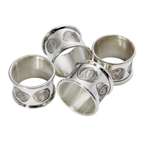 Round Shape Gold Plated Metal Napkin Holder <b>Wedding</b> Decorative Tabletop <b>Tissue</b> Ring Classic Stylish Wholesale Napkin Ring - Product Image 3