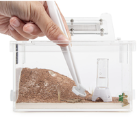 Petit Formicarium Classique Écologique en Forme de Fourmilière, Accessoires d'Hébergement pour Fourmis, Cage pour Animaux de Compagnie, Décoration de Table, Fourmis Empire, 14x8.5x8.5cm, en Plastique, Tout-en-un
