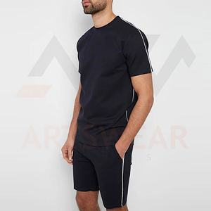 High Quality <b>Mens</b> <b>Short</b> Sleeve <b>T</b>-<b>Shirts</b> <b>and</b> <b>Shorts</b> <b>Set</b> Beach Wear Sports Tracksuit Casual 100%Cotton Mans Two Piece <b>Sets</b> 2022 - Product Image 1