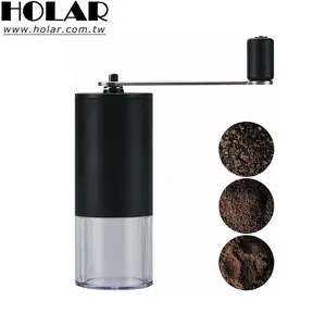 [Holar] ताइवान मेड सबसे अच्छा मिनी पोर्टेबल हाथ क्रैंक मैनुअल कॉफी बनाने की मशीन के साथ 15g क्षमता