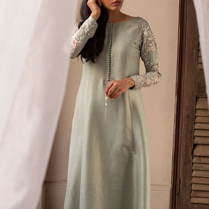 KAMEEZ-NEW--ELEGANT y STYLISH--LONG, pantalón elegante WITH-BEAUTIFUL---ZARI el trabajo, ropa de fiesta, boda = 2021 - Product Image 1