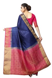 Sarees en soie d'art Alphanumero en gros - Product Image 2