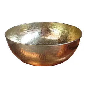 Настольная металлическая чаша из чистой меди с покрытием из никеля, посуда, миска для риса