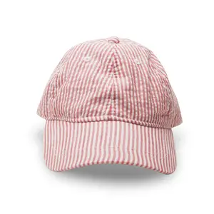 Seesucker Kid 구조화되지 않은 모양의 야구 모자 맞춤형 로고 브랜드 의류 스포츠 모자 OEM 베트남 모자 맞춤 장비