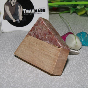 Bouton de meuble en bois marbre et brun meubles de salon meubles décoratifs pour la maison bouton de porte bouton de tiroir exportateur - Product Image 4