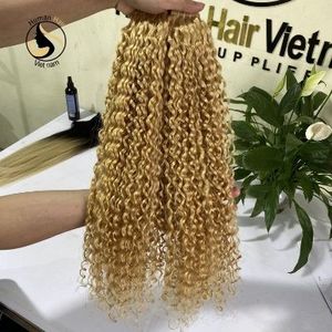 Extensions de cheveux très bouclés 15 pièces, bande à Double tissage vietnamien, vente en gros directement à l'usine - Product Image 4