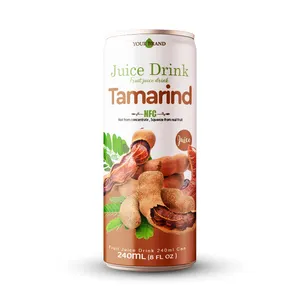 Made in Vietnam beverage manufacturer private label 250ml Slim Aluminum can tamarind fruit juice