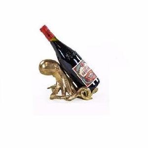 SILVER ANTIQUE OCTOPUS SHAPE WINE BOTTLE HOLDER KITCHEN & TABLE DECORATIVE BINE BOTTLE HOLDER FANCY DESIGN METAL BOTTLE STAND - Product Image 4