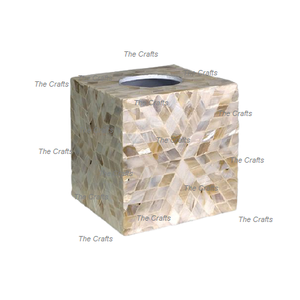 ที่ใส่ทิชชู่ลายมุกสำหรับตกแต่งโต๊ะในร้านอาหารกล่องทิชชู่ทำจากไม้ - Product Image 1