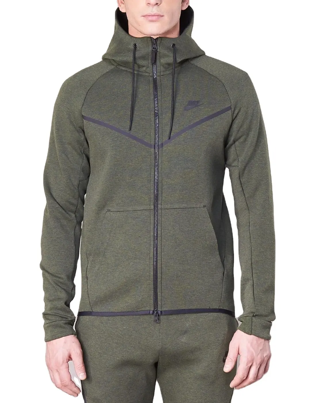 wholesale plain high quality tech fleece heavyweight fleece full zip up hoodie set custom logo men's hoodies & sweatshirts