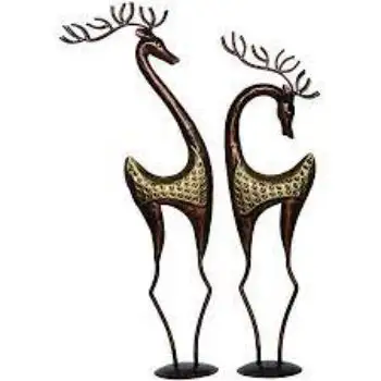 Ручная работа, креативная металлическая литая латунная статуя животного, понижающий олень, производитель оленей, оптовый продавец в Индии, Дели