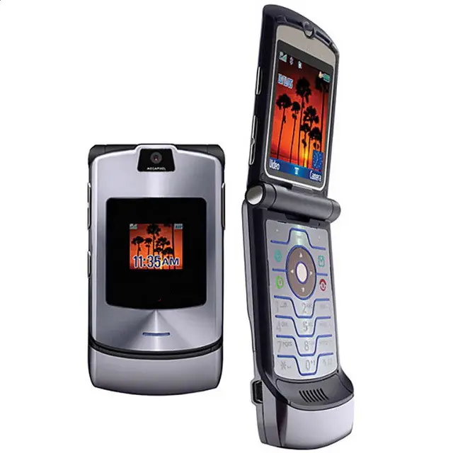 Nokia — téléphone portable Motorola V3i débloqué, Mobile classique, clapet GSM, très bon marché, livraison gratuite par poste knl