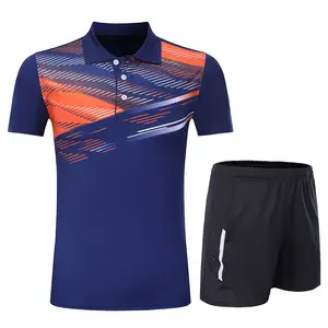 Workout Kleding Maken Uw Eigen Logo Tennis Uniformen/Mannen Plus Maten Vlakte Tennis Uniform