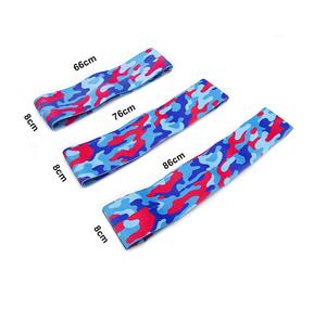 Bandes élastiques antidérapantes pour l'entraînement de gymnastique, bandes de résistance en tissu attaches résistantes aux hanches, avec motifs personnalisés colorés - Product Image 5