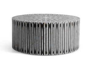 Decor Caffè <span class=keywords><strong>tavolo</strong></span> Intarsio Osso Esagonale Tavolino in <span class=keywords><strong>Bianco</strong></span> e Nero Della Banda di Disegno con Metallico A Base di - Product Image 4