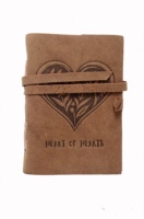 Carnet celtique vintage de haute qualité, en cuir véritable, fait main, avec cordon de couture, taille personnalisée, motif mini cœur en relief, NEW ERA