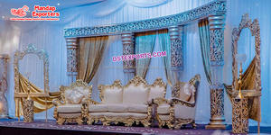 Escenario de Cristal para Recepción de Boda de Estilo Abierto, Mandap y Decoración de Escenario de Plan Abierto de Cristal, Bodas Hindúes, Escenario/Mandap de Concepto Abierto, EE. UU. - Product Image 4