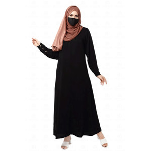 Abaya ชุดเดรสแฟชั่นของผู้หญิง,ชุดอาบายามุสลิมแขนยาวสีดำแบบลำลองสวยที่สุดดีไซน์ใหม่ล่าสุดปี2022 - Product Image 4