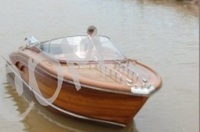K135 - Yate Deportivo de Madera de Cedro Rojo de Alta Calidad, Barco de 6 Velocidades para Pesca, Turismo y Recreación Acuática, Barco de Madera Premium en Venta