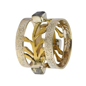 Plata de Ley 925 pura Arco Iris piedra lunar piedra preciosa dos tonos textura anillos indio venta al por mayor joyería de plata eternidad anillo Vermeil - Product Image 5