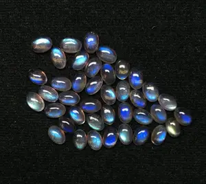 3x5mm Labradorite Loose Oval Cabochon Natural Jewelry Making Stone 100% Natural Color Vivaaz Gems Blue Fire AAA+ Grade IN;27243
