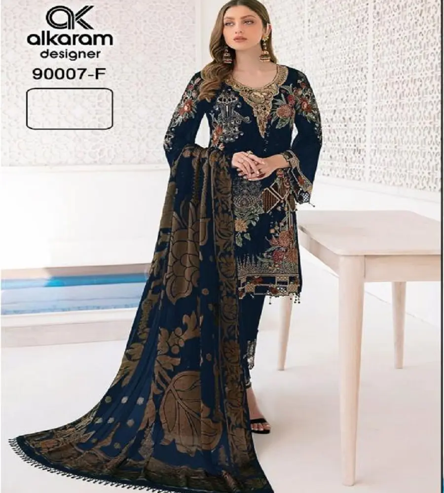 פקיסטן הודי גבירותיי קמיז kameez דשא שלוש חתיכה חליפת של קארמה יצירה