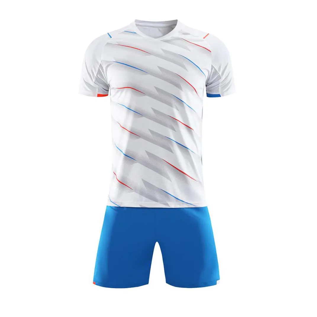 Uniforme de fútbol para niños y hombres, conjunto de camisetas de fútbol en blanco, conjunto de fútbol universitario