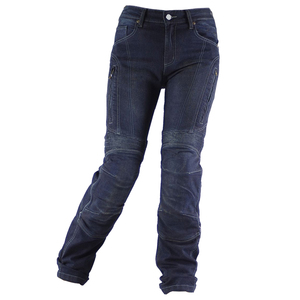 Pantalon crayon en denim délavé foncé personnalisé approuvé CE pour dames jean de protection premier certifié aramide moto personnalisée solide - Product Image 6