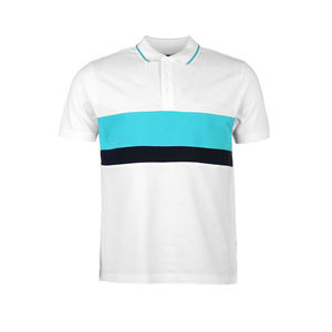 Polo en coton 100% pour homme avec motif manches courtes tissu tricoté respirant grande taille - Product Image 2