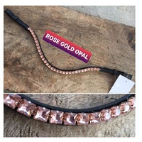 Bracelet à sourcils opale 8 mm pour chevaux or rose élégant équestre ruban adhésif boucle luxe tendance cristal 8 mm cristal