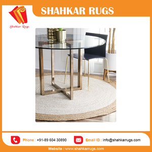 Tapis rectangulaire réversible moderne à chevrons, bordure simple, PVC peluche blanc jute, chambre à coucher, ensembles de tapis en ligne pour adultes 34648 - Product Image 6